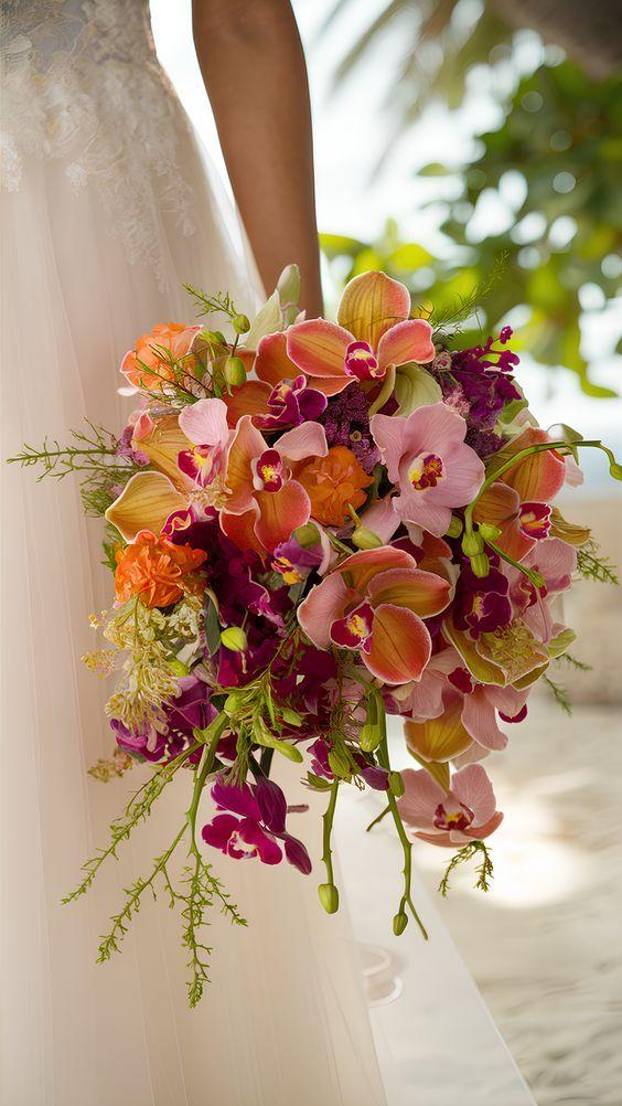 Radiant Sunset Floral Embrace